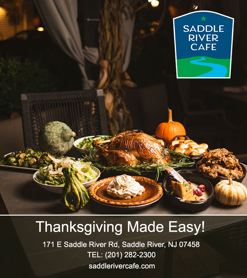 Thanksgiving menu pick up 2024 Saddle River Cafe New Jersey